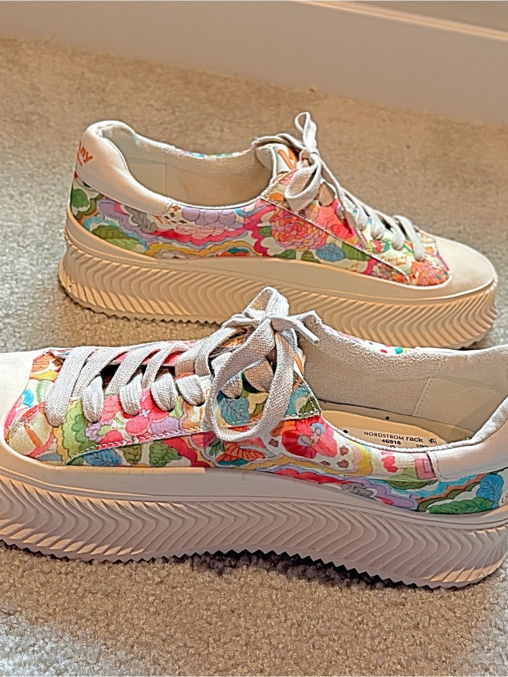 Circus NY by Sam Edelman Tatum Flower Platform Sneakers Size 10 - Picture 11 of 12